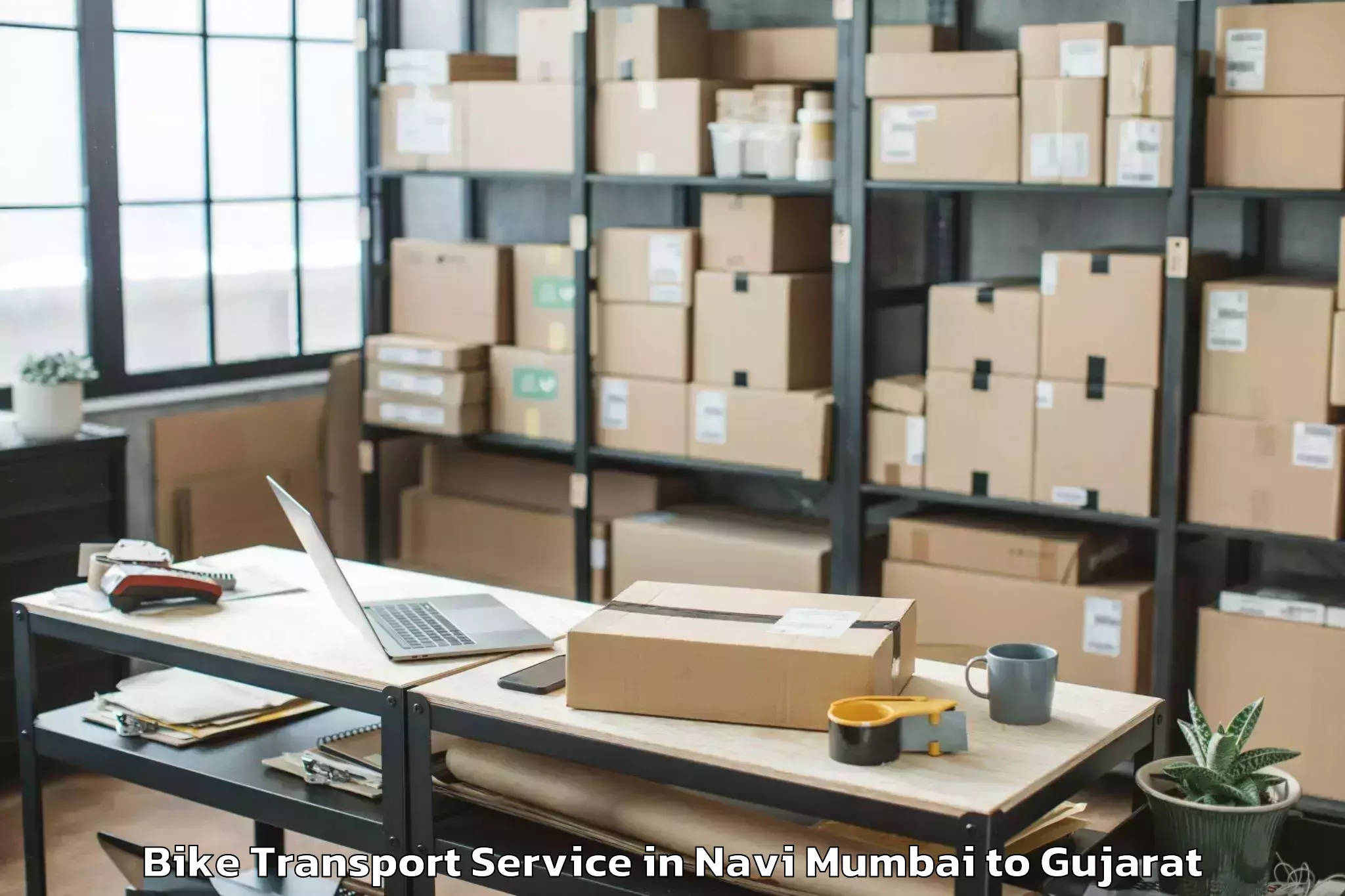 Expert Navi Mumbai to Morvi Bike Transport